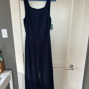 Navy Blue Jumpsuit with open back